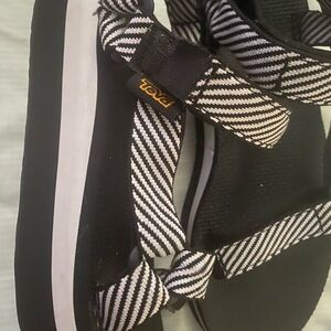 Teva Monochrome Striped Sandals